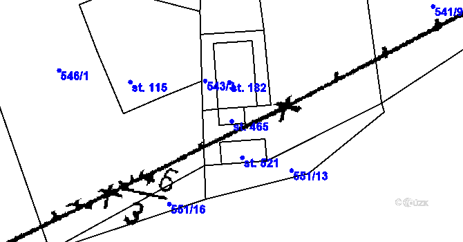 Parcela st. 465 v KÚ Dlouhá Ves u Sušice, Katastrální mapa