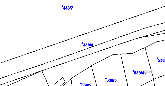 Parcela st. 438/8 v KÚ Nové Městečko, Katastrální mapa