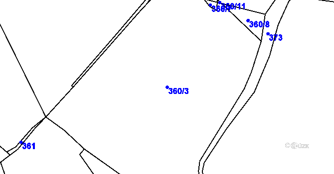 Parcela st. 360/3 v KÚ Nové Městečko, Katastrální mapa