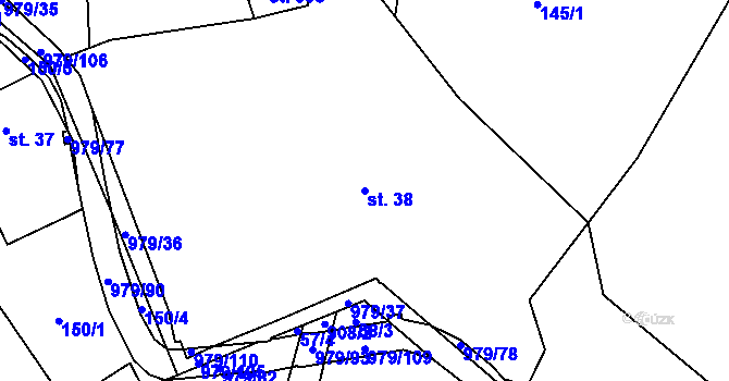 Parcela st. 38 v KÚ Dlouhá Ves u Rychnova nad Kněžnou, Katastrální mapa