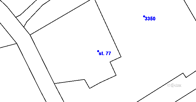 Parcela st. 77 v KÚ Dlouhá Ves u Rychnova nad Kněžnou, Katastrální mapa