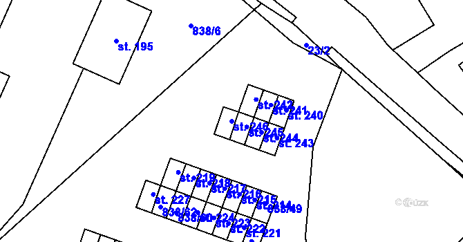 Parcela st. 246 v KÚ Dlouhá Ves u Rychnova nad Kněžnou, Katastrální mapa