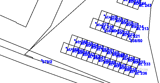 Parcela st. 255 v KÚ Dlouhá Ves u Rychnova nad Kněžnou, Katastrální mapa