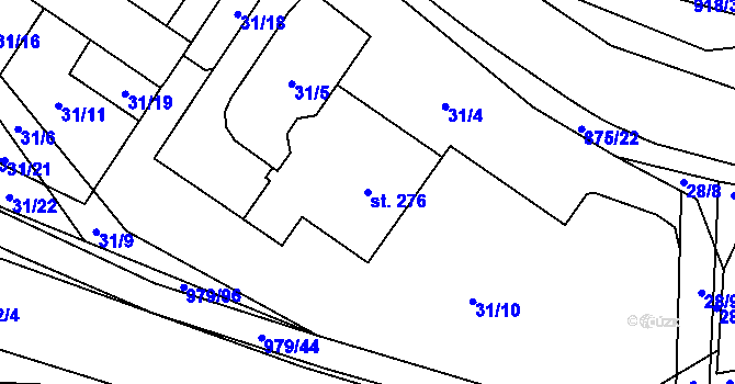 Parcela st. 276 v KÚ Dlouhá Ves u Rychnova nad Kněžnou, Katastrální mapa