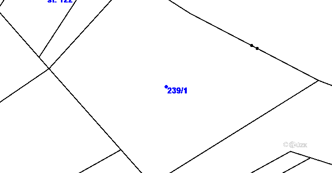 Parcela st. 239/1 v KÚ Dlouhá Ves u Rychnova nad Kněžnou, Katastrální mapa