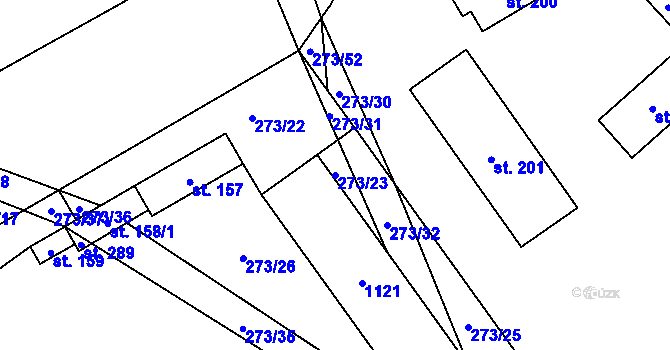 Parcela st. 273/23 v KÚ Dlouhá Ves u Rychnova nad Kněžnou, Katastrální mapa