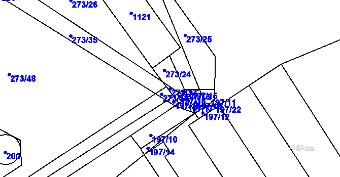 Parcela st. 273/33 v KÚ Dlouhá Ves u Rychnova nad Kněžnou, Katastrální mapa