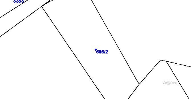 Parcela st. 666/2 v KÚ Dlouhá Ves u Rychnova nad Kněžnou, Katastrální mapa