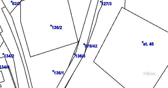 Parcela st. 979/42 v KÚ Dlouhá Ves u Rychnova nad Kněžnou, Katastrální mapa
