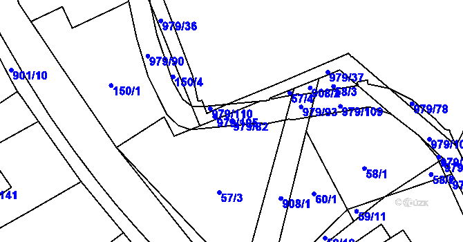 Parcela st. 979/82 v KÚ Dlouhá Ves u Rychnova nad Kněžnou, Katastrální mapa