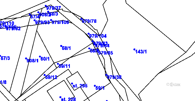 Parcela st. 979/85 v KÚ Dlouhá Ves u Rychnova nad Kněžnou, Katastrální mapa