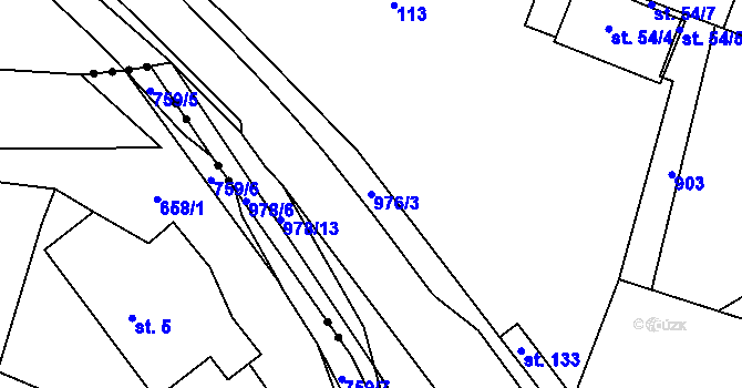 Parcela st. 976/3 v KÚ Dlouhá Ves u Rychnova nad Kněžnou, Katastrální mapa