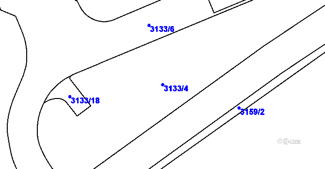 Parcela st. 3133/4 v KÚ Dlouhá Ves u Rychnova nad Kněžnou, Katastrální mapa