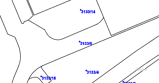 Parcela st. 3133/6 v KÚ Dlouhá Ves u Rychnova nad Kněžnou, Katastrální mapa