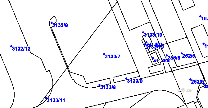 Parcela st. 3133/7 v KÚ Dlouhá Ves u Rychnova nad Kněžnou, Katastrální mapa