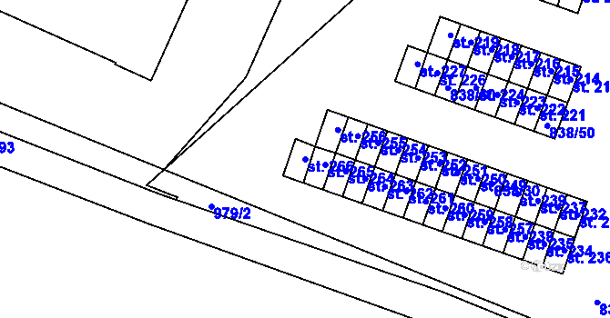 Parcela st. 266 v KÚ Dlouhá Ves u Rychnova nad Kněžnou, Katastrální mapa