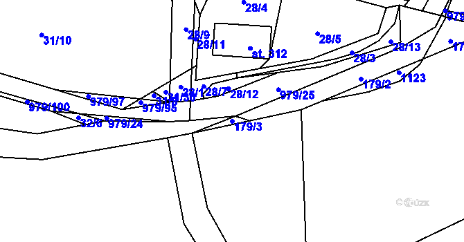Parcela st. 179/3 v KÚ Dlouhá Ves u Rychnova nad Kněžnou, Katastrální mapa