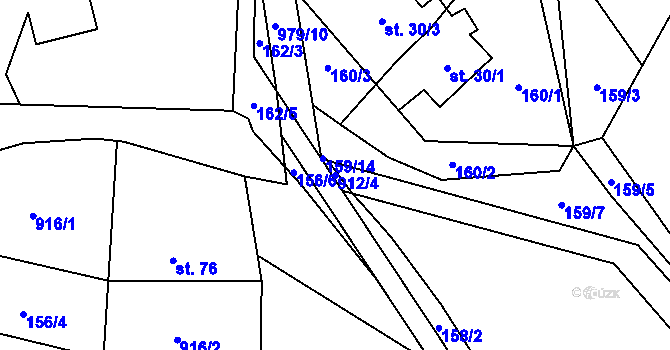Parcela st. 912/4 v KÚ Dlouhá Ves u Rychnova nad Kněžnou, Katastrální mapa