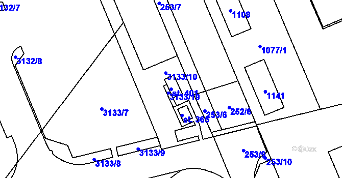 Parcela st. 401 v KÚ Dlouhá Ves u Rychnova nad Kněžnou, Katastrální mapa