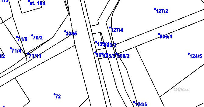 Parcela st. 133/5 v KÚ Dlouhá Ves u Rychnova nad Kněžnou, Katastrální mapa