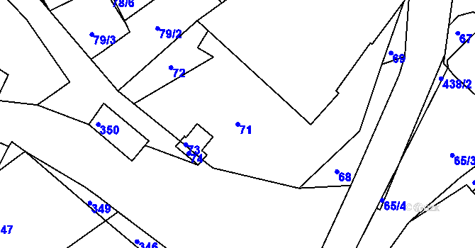 Parcela st. 71 v KÚ Dlouhé na Moravě, Katastrální mapa