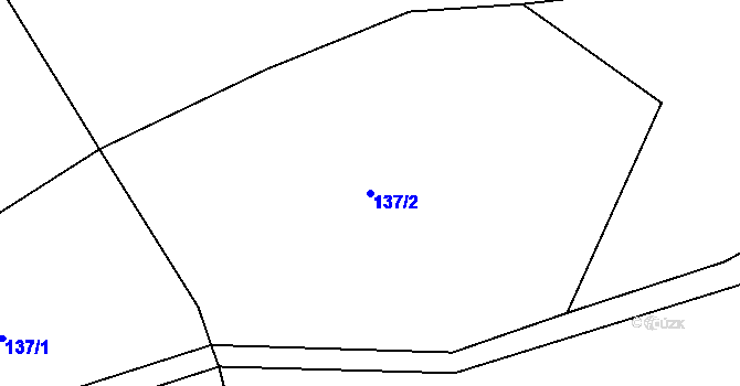 Parcela st. 137/2 v KÚ Benkov, Katastrální mapa
