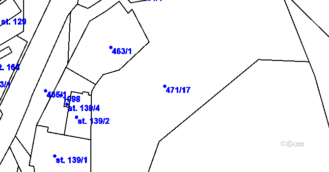 Parcela st. 471/17 v KÚ Dlouhomilov, Katastrální mapa