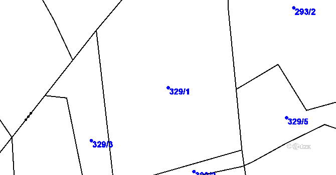 Parcela st. 329/1 v KÚ Dlouhomilov, Katastrální mapa