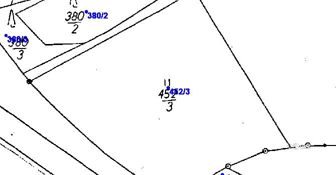 Parcela st. 452/3 v KÚ Dlouhý Most, Katastrální mapa