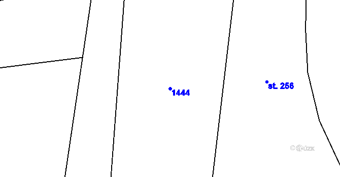 Parcela st. 1444 v KÚ Dlouhý Újezd, Katastrální mapa