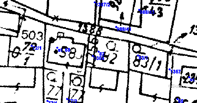 Parcela st. 82 v KÚ Dlouhý Újezd, Katastrální mapa