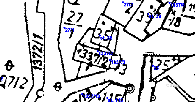 Parcela st. 1337/2 v KÚ Dlouhý Újezd, Katastrální mapa