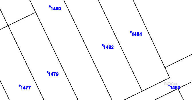 Parcela st. 345/11 v KÚ Dluhonice, Katastrální mapa