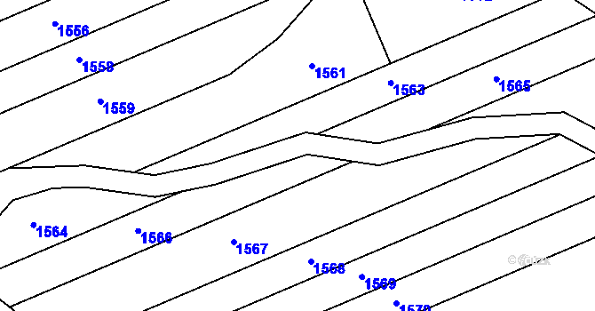 Parcela st. 743/1 v KÚ Dluhonice, Katastrální mapa
