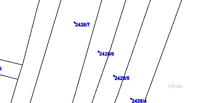 Parcela st. 2428/6 v KÚ Dmýštice, Katastrální mapa