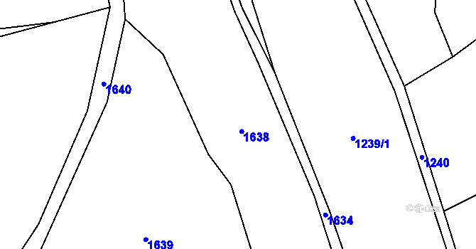 Parcela st. 57/2 v KÚ Klisín, Katastrální mapa