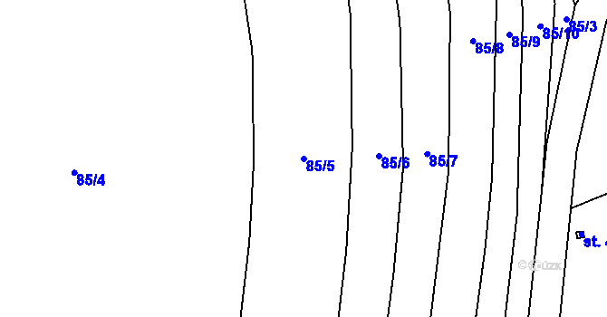 Parcela st. 85/5 v KÚ Černotín u Dnešic, Katastrální mapa