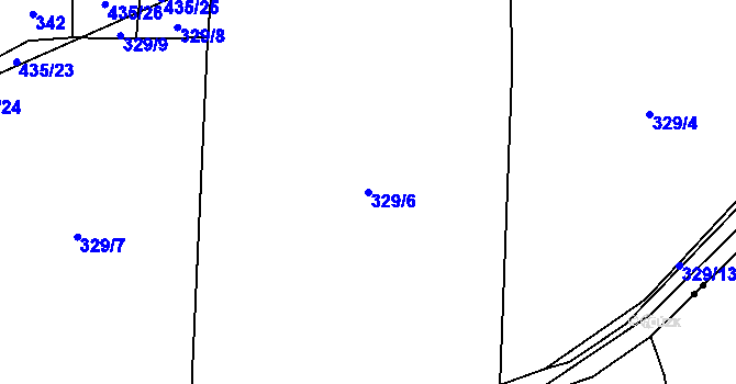 Parcela st. 329/6 v KÚ Černotín u Dnešic, Katastrální mapa