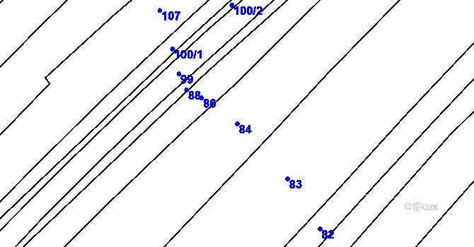 Parcela st. 84 v KÚ Oplot, Katastrální mapa