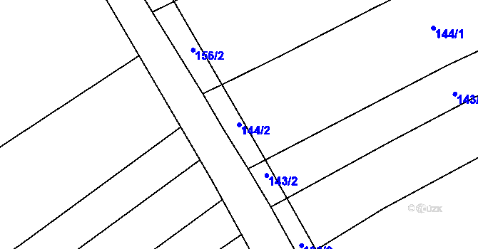 Parcela st. 144/2 v KÚ Oplot, Katastrální mapa