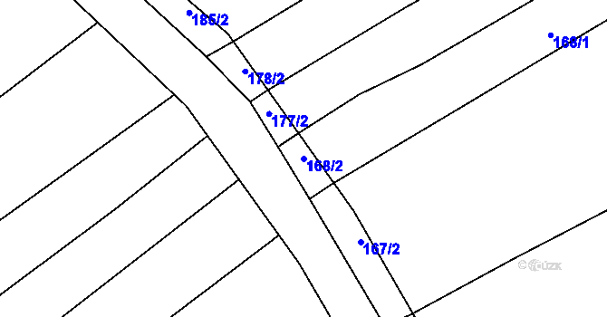 Parcela st. 168/2 v KÚ Oplot, Katastrální mapa