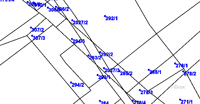 Parcela st. 292/2 v KÚ Oplot, Katastrální mapa