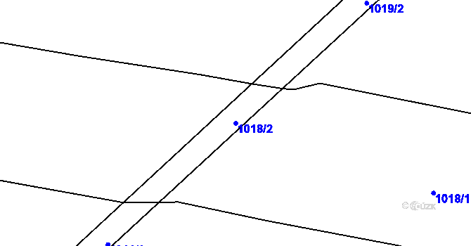 Parcela st. 1018/2 v KÚ Oplot, Katastrální mapa