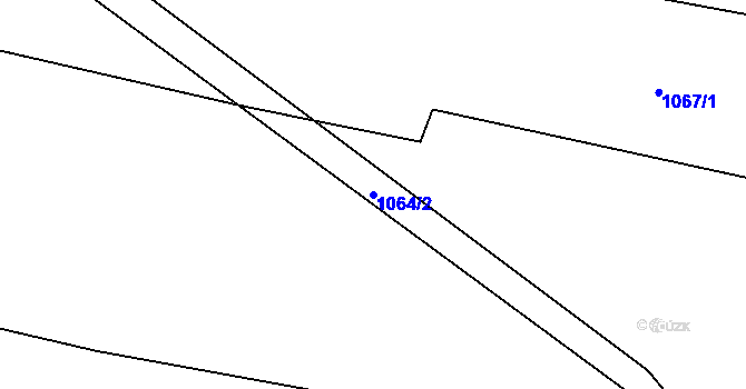Parcela st. 1064/2 v KÚ Oplot, Katastrální mapa