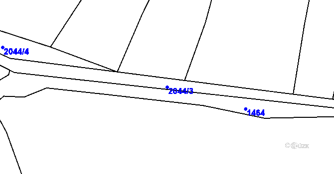 Parcela st. 2044/3 v KÚ Oplot, Katastrální mapa