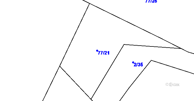 Parcela st. 77/21 v KÚ Dobešov u Černovic, Katastrální mapa