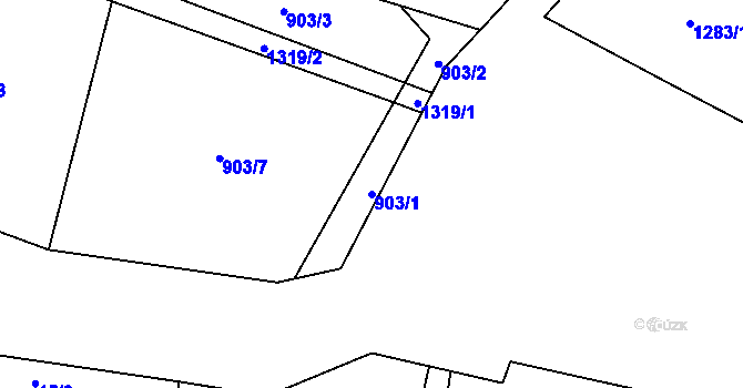 Parcela st. 903/1 v KÚ Vlkosovice, Katastrální mapa