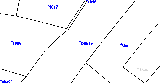 Parcela st. 846/19 v KÚ Vlkosovice, Katastrální mapa