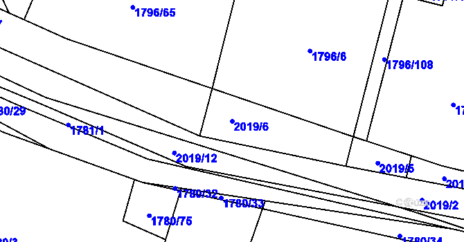 Parcela st. 2019/6 v KÚ Oldřichov u Písku, Katastrální mapa