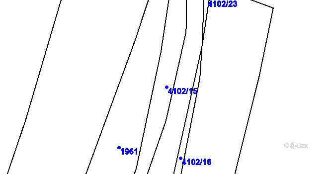 Parcela st. 4102/15 v KÚ Nepodřice, Katastrální mapa